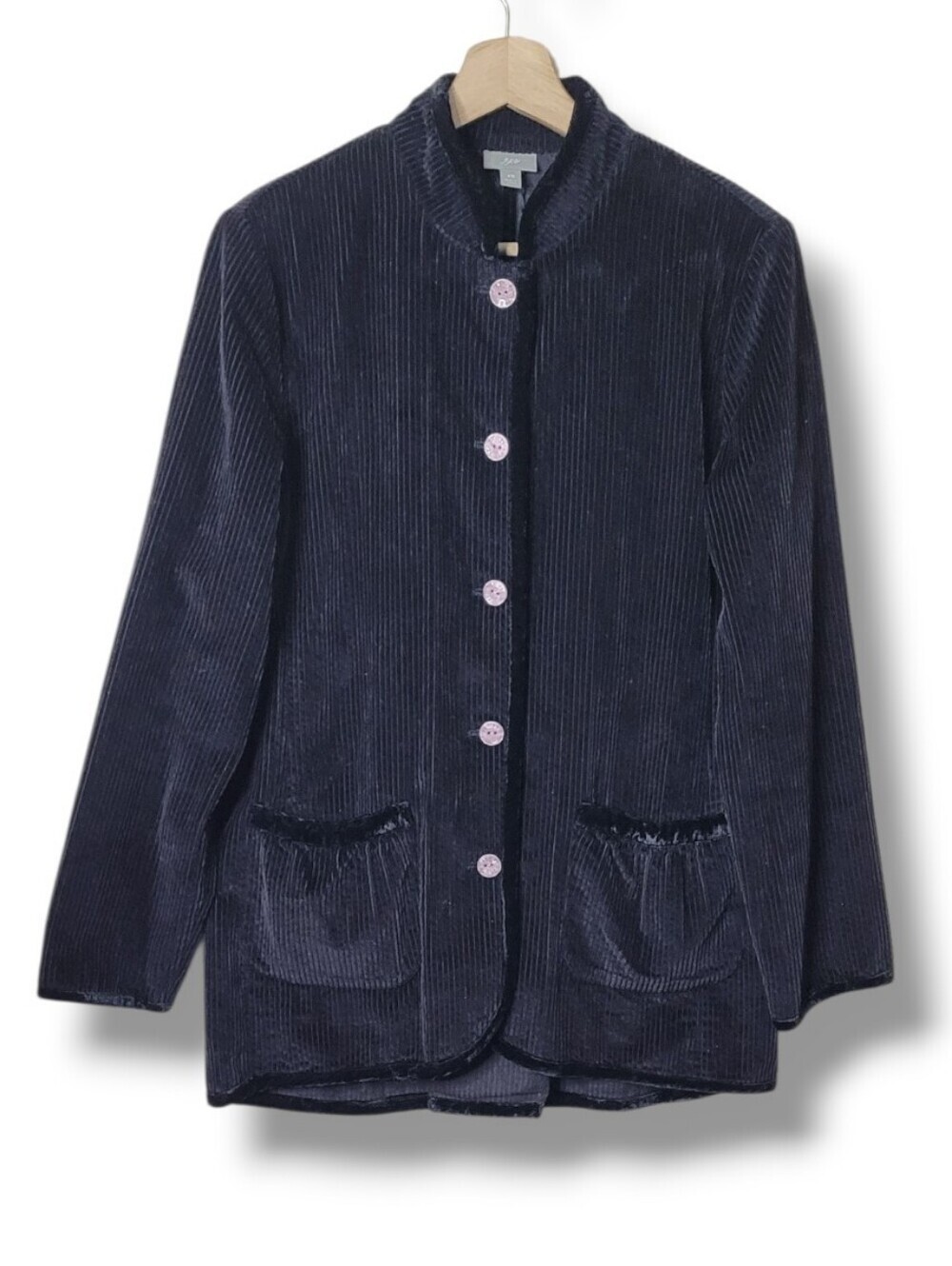 J. Jill Vintage Tumbled Corduroy Black Jacket